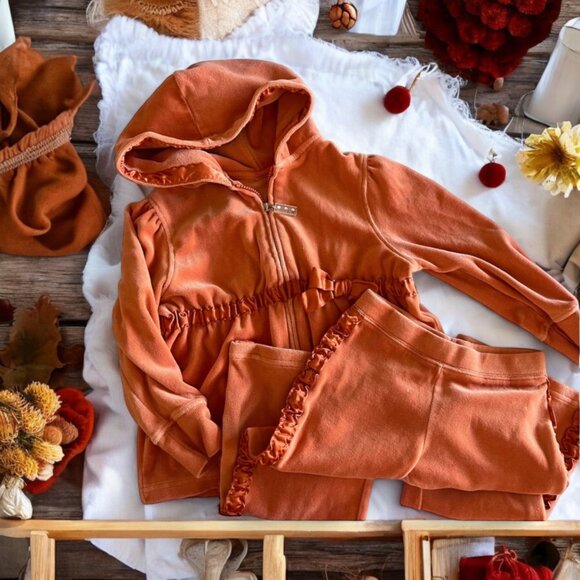 VINTAGE "Harvest Leaves" Line GYMBOREE set 5T Velour Cotton Ribbons - Picture 2 of 16